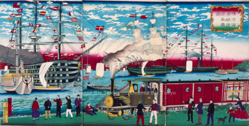 横浜海岸鉄道蒸気車図